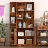Corner Bookcase, Wood Bookshelf and Office Storage Cabinet with Adjustable Shelf - 3 of 4
