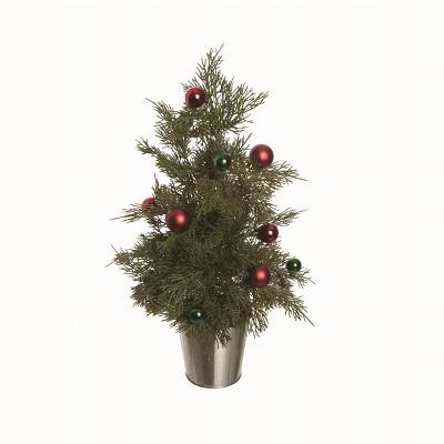 Transpac Artificial Multicolor Christmas Holly Jolly Ornament Tree