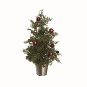 Transpac Artificial Multicolor Christmas Holly Jolly Ornament Tree - 1 of 2