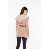 JENNIE LIU Women's 100% Pure Cashmere Long Sleeve 2-tone Double Face Cascade Open Cardigan Sweater - 2 of 4