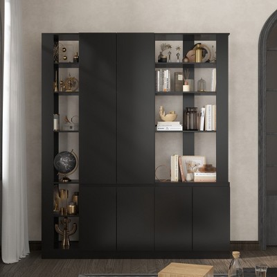 FUFU&GAGA Modern Black Storage & Display Cabinet: A Fusion of Fashion and Function