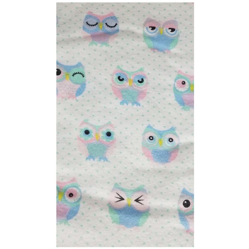 Nuby 4-Pack Neutral Receiving Blankets Gift Set, Owl, 3 of 4