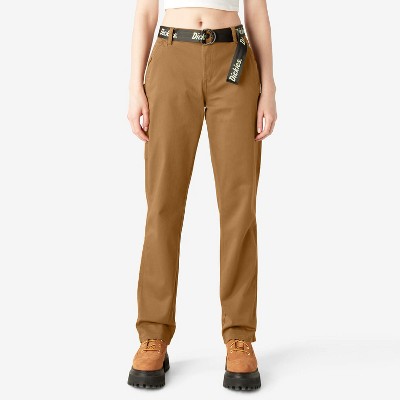 Dickies Women's Relaxed Fit Carpenter Pants, Brown Duck (bd), 28 : Target