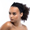 You Go Natural Satin Lined Knotted Headband - Black - 3 of 4