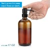 LunaLulinlk Glass Soap Dispenser, 2 Pack Thick Amber Pint Jar Bottle with Black Pump Stainless Steel, 17 Oz Bathroom Hand Soap Dispenser - 4 of 4