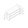 FONTOI TV Stand for TV up to 42" with Storage Shelves, Entertainment Center for Living Room, Grey, 15.5"*19.75"*42" - 3 of 4