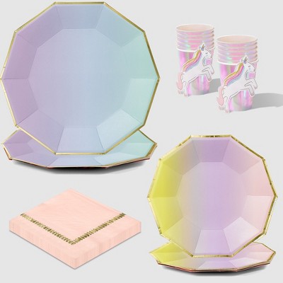 Unicorn Dreams Tableware Set - 55 Piece Party Pack