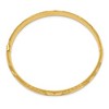 Black Bow Jewelry 8mm 14k Yellow Gold Laser Cut Domed Hinged Bangle Bracelet, 7 Inch - 2 of 4