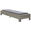 vidaXL Sunbed with Cushion Gray Poly Rattan - 3 of 4