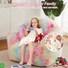 Pink Faux Fur Bean Bag Chair - 32" Cozy Foam Filled Lounger for Teens & Adults - 4 of 4
