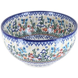 Blue Rose Polish Pottery 74 Vena Medium Serving Bowl - 1 of 1