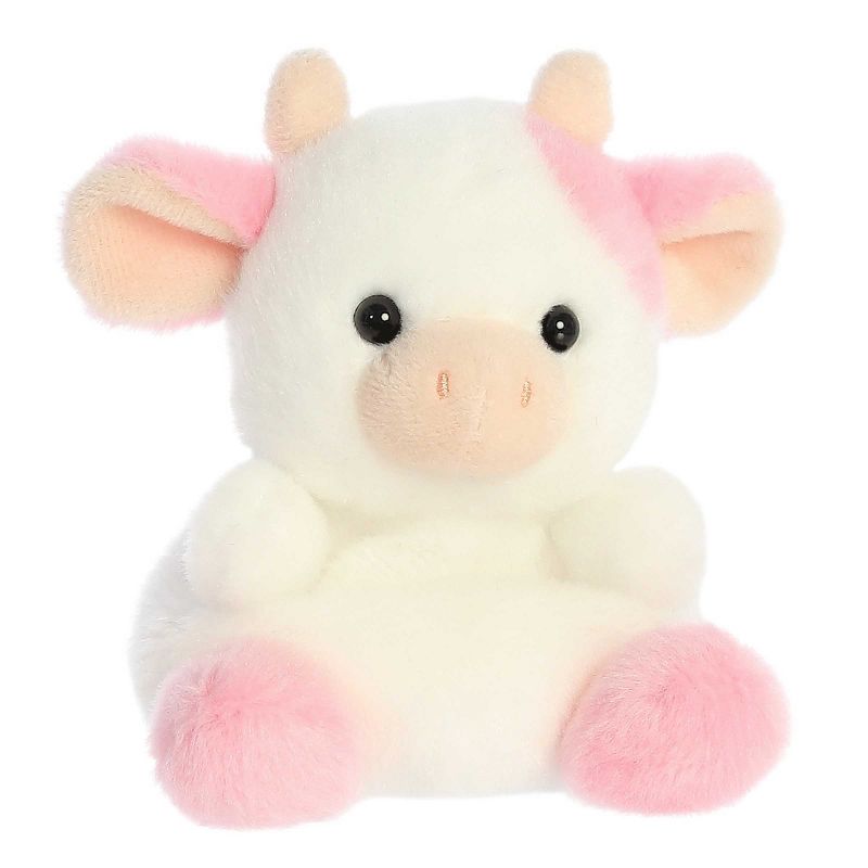 Aurora Palm Pals 5" Belle Strawberry Cow Pink Stuffed Animal, 2 of 6