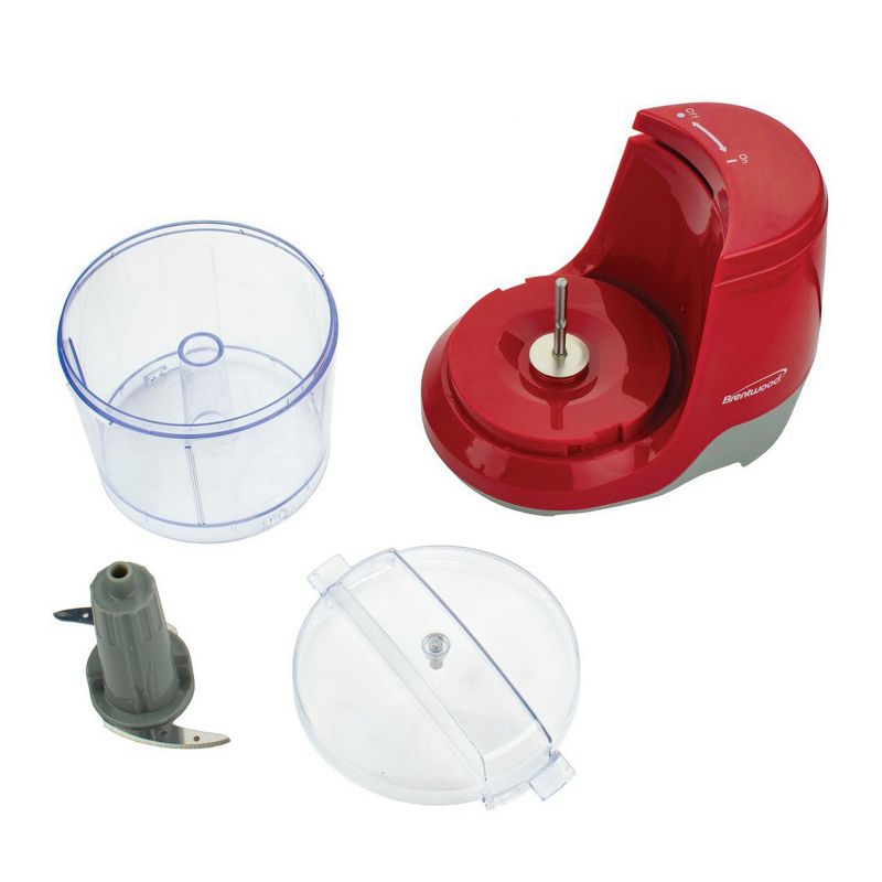 Brentwood 1.5 Cup Mini Food Chopper in Red, 4 of 5