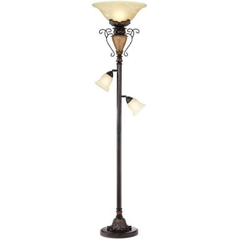 Regency Hill Traditional Torchiere, Torchiere Floor Lamp Mica Shade