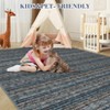 Washable Runner Rug for Hallway, Non-Slip Striped Modern Kitchen Rug Non-Shedding Low Pile Soft Carpet - 4 of 4
