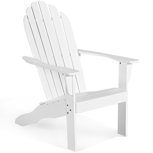 Costway Outdoor Adirondack Chair Accent Chair Solid Wood Durable Patio ...