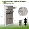 CuisinSmart Shoe Storage Cabinet with 3 Flip Drawers, Narrow Shoe Storage with Adjustable Shelves, Hidden Slim Shoe Rack for Entryway, White + Gray - 2 of 4