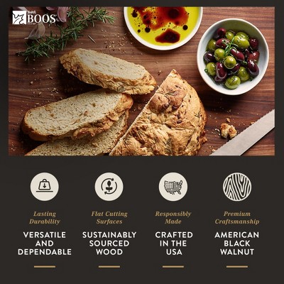 18-Inch Round Walnut Wood Cutting Board with Edge Grain