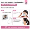 Saviland Nail Technician Face Shield: Anti-Fog Splash Resistant Visor with Comfort Fit - For Manicure Dust Protection. - 3 of 4