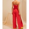 Women's Side Slit Strapless Jumpsuit - Mainstrip - 3 of 4