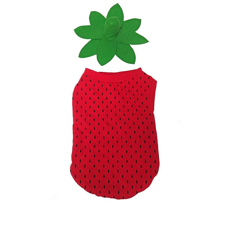 Midlee Strawberry Dog Costume, 2 of 9