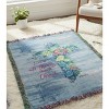 Succulent Cross Design 50x60 Inch Throw – Cotton Woven Home Accent by Manual Woodworkers and Weavers - 3 of 3