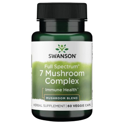 Swanson Full Spectrum 7 Mushroom Complex 60 Veggie Capsules.