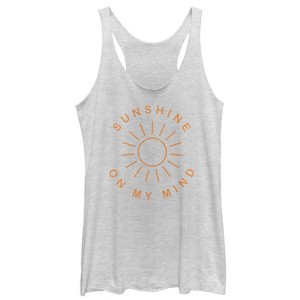 Women's CHIN UP Sunshine On My Mind Racerback Tank Top - 1 of 3