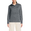 Lands' End Women's Sweater Fleece Snap Neck Pullover Jacket - 2 of 3