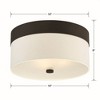 Crystorama Lighting Grayson 3 - Light Flush Mount in  Dark Bronze - 3 of 4