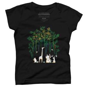 Girl's Design By Humans Repaint the forest By radiomode T-Shirt - 1 of 3