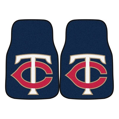 MLB Minnesota Twins Carpet Car Mat Set - 2pc