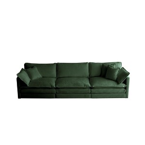 NicBex 111.5 Inch Modular Sectional Sofa with Pillows Modern Chenille Fabric 3 Seater Couch with Extra Deep Seats for Living Room - 1 of 4