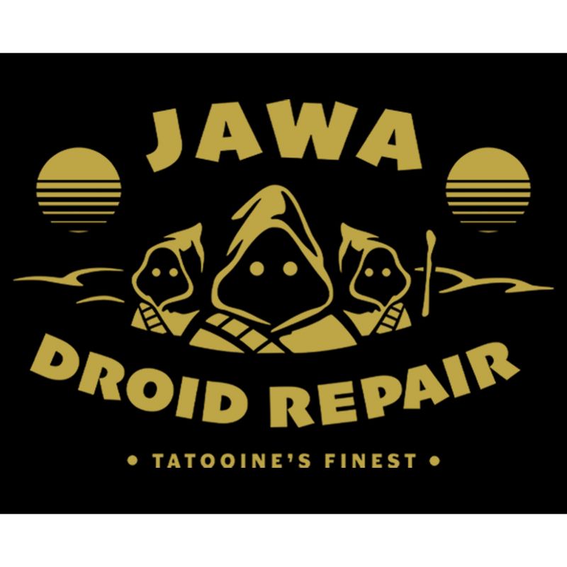 Men's Star Wars Jawa Droid Repair Logo T-Shirt, 2 of 4