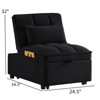 FONTOI 4 in 1 Sofa Bed, Convertible Sleeper with Adjustable Backrest and Pillows for Living Room Bedroom, Chaise Lounge, Black, 24.5"*32"*34.5" - 3 of 4