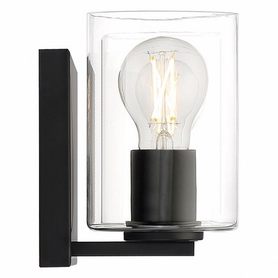 Oslo Matte Black Cylinder 3-Light LED Vanity Wall Sconce