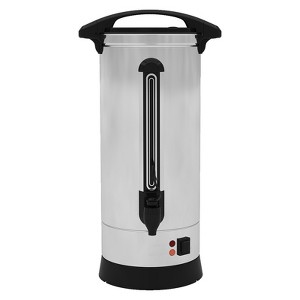 Stainless Steel Double-Layer Coffee Pot with Bottom Groove, 10L/16L, Coffee Brewing Pot for 65 to 110 Cups, Dual Heating, Durable Coffee Barrel - 1 of 4