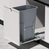 Double Trash Can Under Kitchen Cabinets Pullout, 2 * 35QT Garbage Waste Recycling Bin with Rubber Bumper - 2 of 4