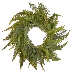 35" Artificial Fern Wreath - National Tree Company - 1 of 4