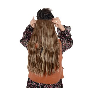 Alilang One Piece Long Wavy Curly Clip in Hair Wig Extension 20 Inches High for Women 4 Clips - 1 of 4