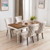 VYNXARIA Upholstered Wing-Back Dining Chair with Backstitching Nailhead Trim and Solid Wood Legs,Set of 2, Beige - 4 of 4