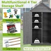 39.56"L x 22.04"W x 68.89"H Outdoor Storage Cabinet Garden Wood Tool Shed Outside Wooden Closet with Shelves and Latch, Gray/Brown - 3 of 4