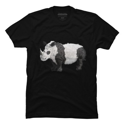 Men's Design By Humans The Wild Pandanoceros By CrazedGraphics T-Shirt