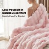 Fluffy Faux Fur Throw Blanket Fuzzy Soft Bubble Blanket for Couch Bed Sofa Chair Faux Fur Decor Gifts for Home Bedroom Living Room Thick Warm Furry Co - 2 of 4
