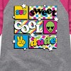 Girls' - Instant Message - Throwback Pattern Shirt Tail Raglan Graphic T-shirt - 2 of 4
