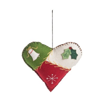  Gallerie II Crazy Quilt Heart Christmas Xmas Ornament 