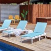 Tahiti Rattan Chaise Lounge Cushion - Lagoon - 3 of 3