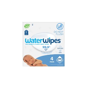 WaterWipes Plastic-Free Original Unscented 99.9% Water Based Baby Wipes - (Select Count) - 1 of 4