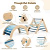 GOTGELIF 3-in-1 Montessori Climber Set with Mat & Decorative Cloth - Toddler Wooden Play Arch with Slide & Climbing Ramp - 4 of 4