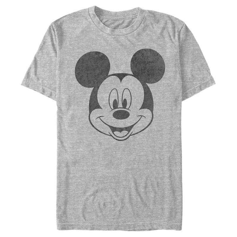 Men's Mickey & Friends Big Smiling Mickey Mouse Face T-Shirt, 1 of 6